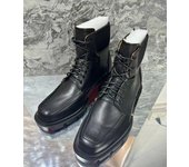 Botas de hombre de suela roja que aumentan los zapatos de cuero botas de negocios guapo y ligero