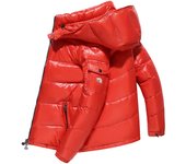 Chaqueta de Invierno para hombre, Talla Grande, impermeable, con Burbujas, parka de Esquí hinchada con capucha