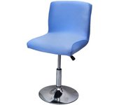 Elastic Short Back Bar Chair Cover Solid Color Dustproof Stool Seat Covers Removable Soft Chair Protective Case