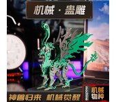 3D three-dimensional puzzle, mountain and sea monks, metal assembly model magical beast of the mountain, cool DIY