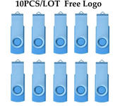 10pcs/lot Metal USB 2.0 Flash Drive 64GB 32GB 16GB 8GB 4GB Pen drive usb flash Pendrive U Disk Memoria Cel Usb Stick for Gifts