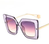 Nuevas gafas de sol de moda, gafas de sol cuadradas grandes para mujeres hermosas europeas, gafas planas de moda al por mayor