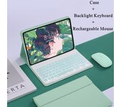 For Lenovo Tab P11 2nd Gen 11.5 Backlight Spanish Keyboard Case Mouse Bluetooth Keyboard Stand Funda for Xiaoxin Pad Plus 2023