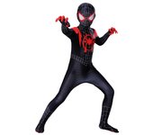 Disfraz de Spiderman Into The Superhero para niños y adultos, Cosplay de Miles Morales, 1 unidad