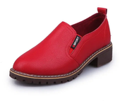Women's Lace-up Flat Shoes Soft Leather Oxford Sneakers Low Mid Heel One Stirrup Loafers