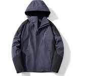 Men's hooded raincoat, waterproof, windbreaker with pockets