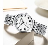 Pareja luminosa reloj de pulsera a prueba de agua cuarzo relojes para hombres
