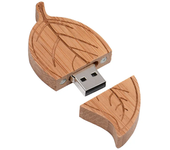 JASTER Leaf USB Flash Drives 128GB Wooden Box Free Custom Logo Pen Drive 64GB Creative Photography Studio Gift Memory Stick 32GB