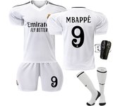 Real Madrid 2024/25 Official Replica Home Jersey Set -  For Adult/kids - With Shirts + shorts + socks + pad