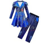 Descendants 3 Evie Cosplay Costumes Halloween Carnival Party Dress Pants Wig Set X