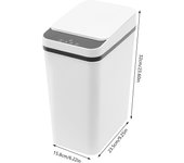 Cubo de basura automático inteligente con sensor de movimiento para cocina y oficina, capacidad de 12 L