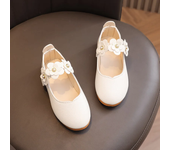 2024 Autumn New Children Leather Shoes for Girls Fashion UK Style Soft Comfortable Casual Performance Chic Sweet Versatile Shoes