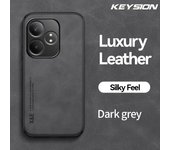KEYSION Luxury Retro PU Leather Case for Realme GT 6 6T Soft Silicone+PC Shockproof Phone Back Cover for OPPO Realme GT Neo 6 SE