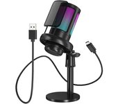 Professional Studio USB Microphone for PC Streaming YouTube Video Singing Gaming Recording PS4 RGB Anti-Spray Microfon