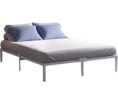 Cama de Metal 180x200 con Somier de Metal Blanco - Somier 180x200 con Patas - Altura de 41cm - Resistente, Montaje Sencillo, Gran Capacidad de Almacenamiento