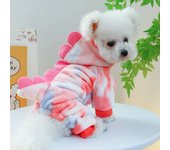 Winter Warm Dog Jumpsuit Cute Dinosaur Clothes for Small Dogs Cat Coat Dog Jacket Light Blue Clothes Funny Costume Pet Clothes