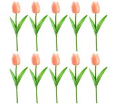 10Pcs Creative Simulated Tulip Flower Rustic Silk Flower Bouquet of Artificial Plants Artificial Plants Lightweight