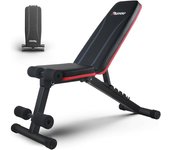 Banco de Pesas Musculación, Banco Abdominales Plegable 7 en 1, Banco Pesas Ajustable adecuado para el hogar y el gimnasio, Negro, Capacidad de peso 230KG PA300
