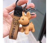 Creative Law Fighting Dog Cartoon Resin Keychain Cute Pit Bull Shiba Inu Doll Keyrings Bag Pendant