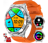Military Smart Watch for Men Answer/Make Call, 1.43" AMOLED Always On Display Rugged Smartwatch, 400mAh Battery Outdoor Tactical Waterproof Smartwatch with Heart Rate Sleep Monitor for Android iOS