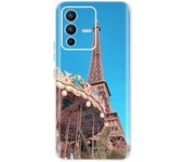 Silicone Case For Vivo V23 5G Phone Case Clear Soft TPU Cute Cat Flowers Capa Shell On Vivo V 23 V23 Pro V2130 Silicone Cases