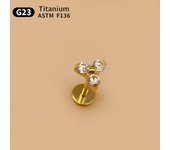 100% G23 titanium stud pierced earrings small small fine zircon ball earrings luxury 2022 new perforated stud jewelry