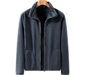 Chaqueta de hombre forro polar reversible pareja sudadera con forro polar y sorbete engrosado