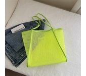 Fashion Summer Hollow Out Totes Bag Swim Casual Mesh Shoulder Bag Large Capacity Beach Shopping Handbag For Women