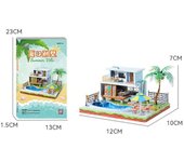MMZ MODEL IRON STAR Metal Island Holiday Coffee Shop Assembly Model DIY 3D Laser Cut Jigsaw Puzzle Building Kits Toys