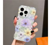 Luxury Fashion Colorful Flowers Phone Case for iPhone 16 Pro Max 15 Pro Max 16e 14 Pro Max 13 Pro Max Transparent High Quality Back Cover