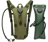 Mochila deportiva de hidratación, bolsa de agua de nailon resistente al agua con vejiga de 3 litros para senderismo, ciclismo y escalada