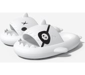 Explosión cambio gradual zapatillas de tiburón 4 cm fondo grueso paso en la mierda divertidas zapatillas geniales