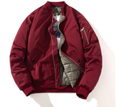 Men Bomber Jacket Women Solid Autumn Winter Pilot Jacket Fashion Vintage Hooded Baseball Coat Casual Windbreak Red Pink