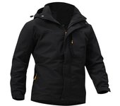 Chaqueta Esquí Montaña para Hombres en Invierno Abrigo con Capucha de Poliéster