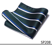 High Grade Brand Silk Kerchief Man Dark Blue Striped April Fool's Day Fit Formal Party Pocket Square Handkerchiefs Suit Hanky