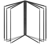 A4 Foldable Menu Cover For A4 Size Book Style Transparent Multi-function Binder Cover Clear Pockets Display Book