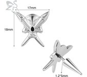 ZS 1 PC Punk Gothic Skull Stud Earring For Men Women Spider Snake Earrings Ear Studs Cartilage Helix Lobe Piercing Jewelry 16G