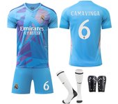 Children 2324 Real Madrid Home Jersey No. 9 Mbappe 5 Bellingham 7 Vinicius Football Uniform Sports Men's Suit