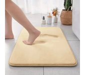 Alfombra absorbente de color sólido engrosada, alfombra de franela para baño, alfombra antideslizante para puerta de entrada de baño