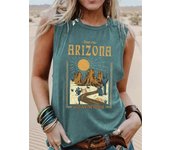 Rock Hip Hop Print Women's Tank Top Summer Street Fashion Women's Crew Neck Tank Top Everyday Casual Women's Sleeveless T-shirt