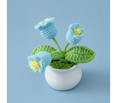 Tulip Handmade Crochet Flowers Potted Finished Woven Bouquet Artificial  Knitted Flower Valentine's Day Gift Home Desktop Decor