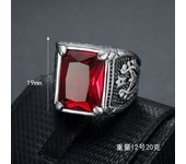 316 stainless steel tulip ring set with multicolor gems