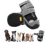 4 Escarpines Antideslizantes para Perros, Zapatos para Perros Medianos y Grandes con Correas Reflectantes, Protector De Patas pa