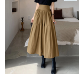 Celmia, high waisted loose pleated casual with zipper, used for flying parties, 2024 vintage beach dress