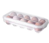 Portable 10/18 Grid Egg Storage Box with Lid Fresh Preservation Fridge Egg Organizer Transparent Egg Tray Kitchen