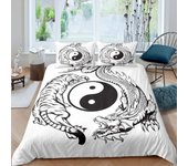 Quilt Cover Boys Dragon Comforter Cover Queen Queen Full Size Colorful Dragon With Wing Bedding Set Trippy Magical Animal Duvet Cover Set