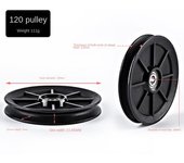Fitness Equipment Parts Pulley Wheel Cable Machine Part Light Weight Nylon Bearing Good Wear Resistance Black Nylon Pulley
