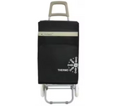 Carro Carrito de Compra Plegable Ligero Bolsa Termo 90x30x39cm , Resistente, Plegable, con 2 Ruedas Resistentes, para la Compra de Alimentos, Capacidad de Carga 48 Litros