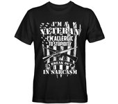 Military Veteran Allergic to Stupidity Sarcasm Men's Apparel