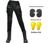Nueva cremallera doble estilo metálico Motocross Moto Pantalones Hombres para mujer Jeans para montar al aire libre Con Equipo de protección Pantalones de motocicleta